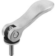 KIPP Adjustable Cam Levers with external thread, all stainless steel, inch K0647.05123A0X30